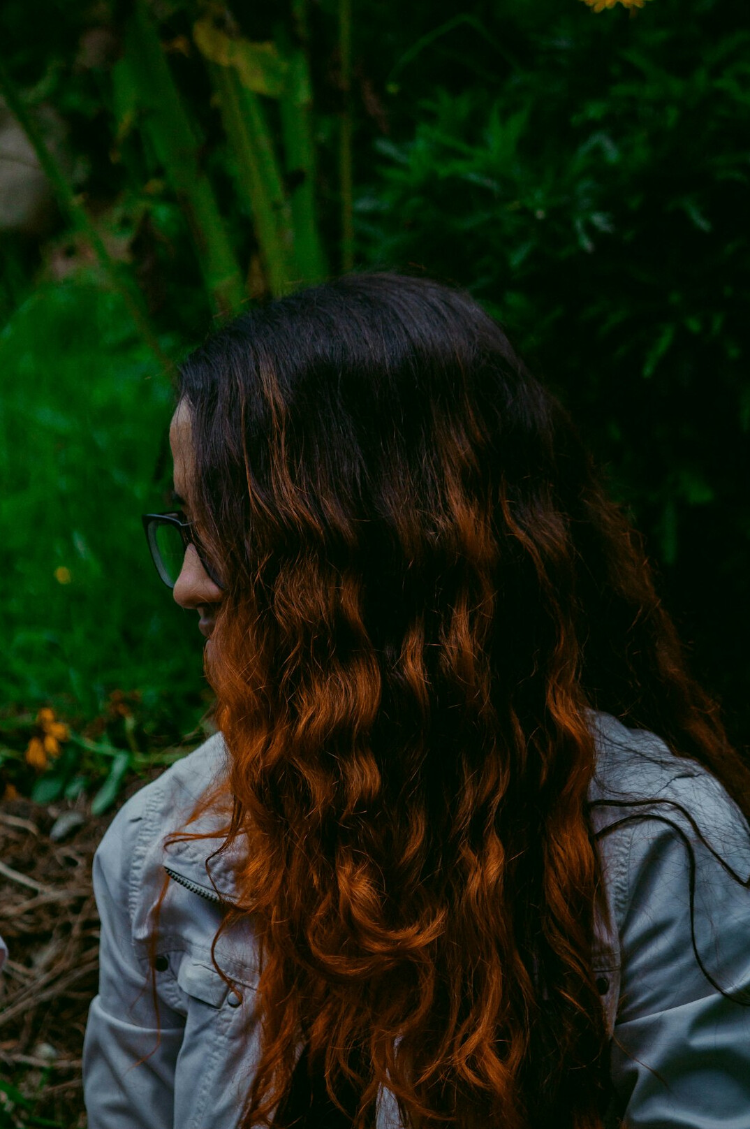 Portrait of a woman clinical psychologist with long auburn hair