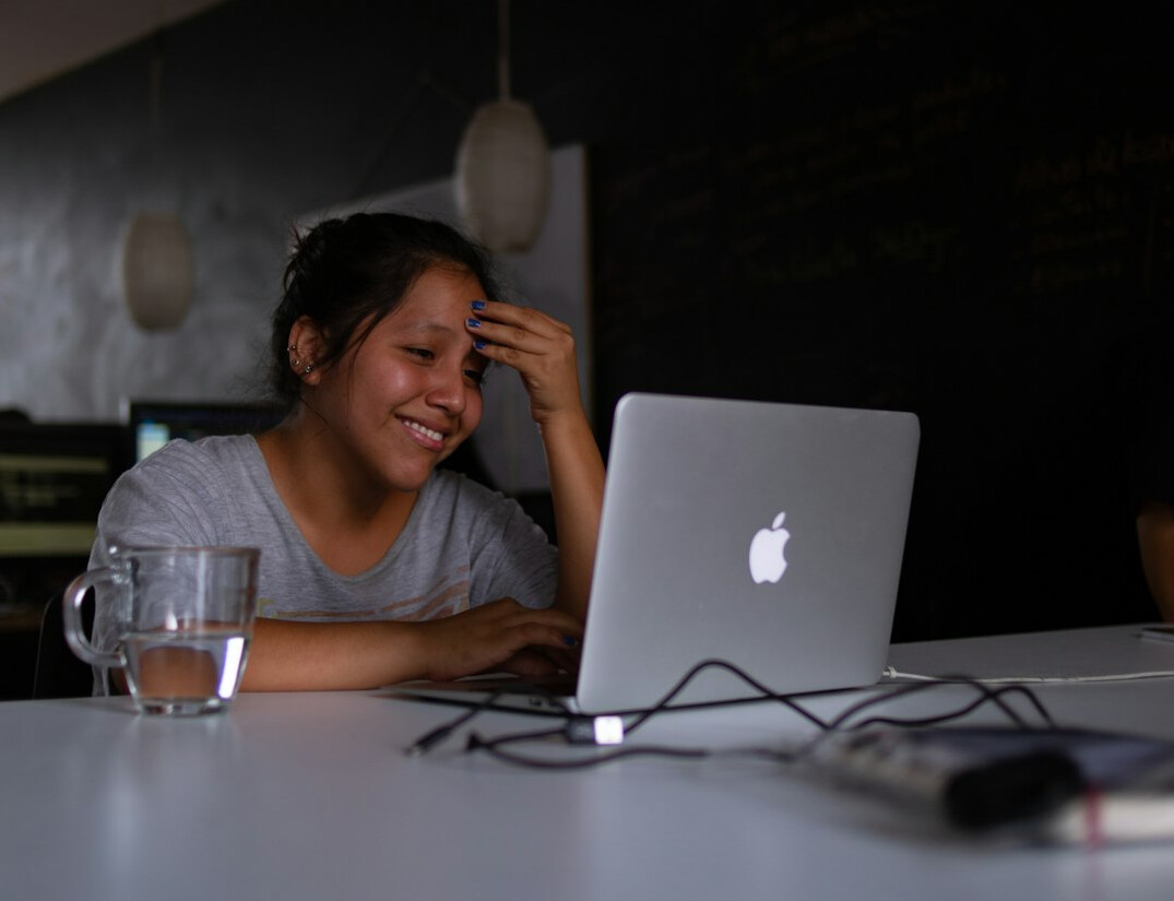 person feeling stressed at work
